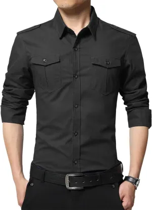 Men's UPF 50  Sun Button Down Long Sleeve Fishing Shirt Quick-Dry UV Sun Protection Outdoor Tops