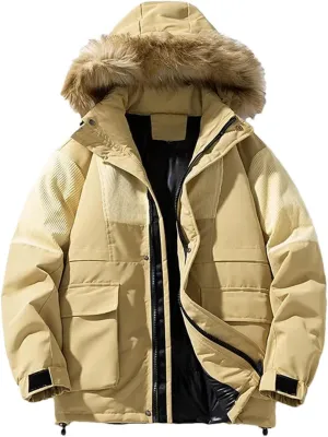 Men's Winter Coats Cotton Padded Jacket Casual Sports Hooded Warm Thick Parkas Jacket