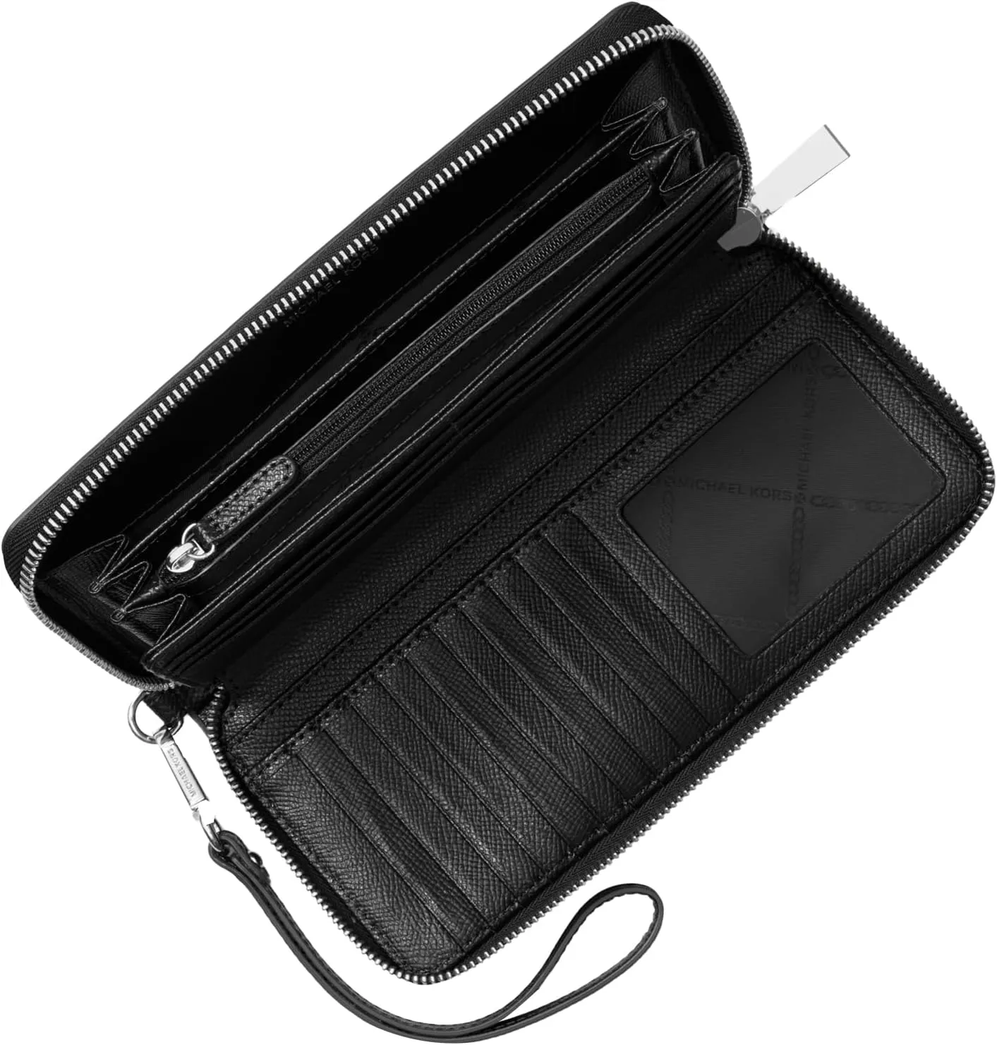 Michael Kors Jet Set Travel Continental, Silver-Tone Hardware/Black