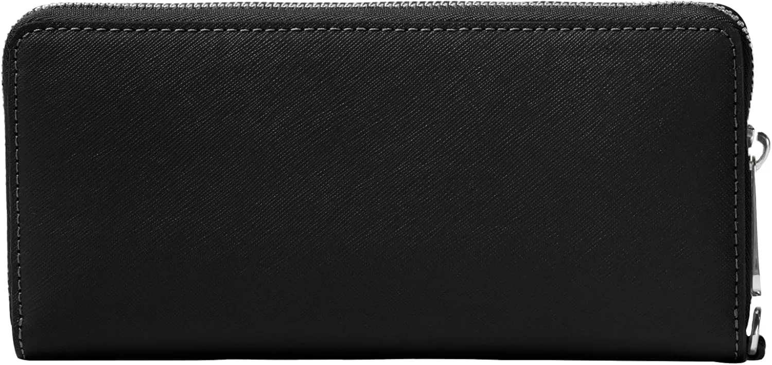 Michael Kors Jet Set Travel Continental, Silver-Tone Hardware/Black