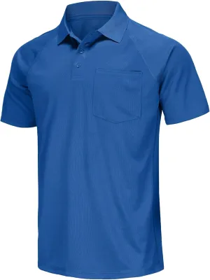 MOHEEN Men's Golf Shirts Short Sleeve Moisture Wicking Polo T-Shirts Athletic Quick Dry Fit Performance Collared UPF 50 
