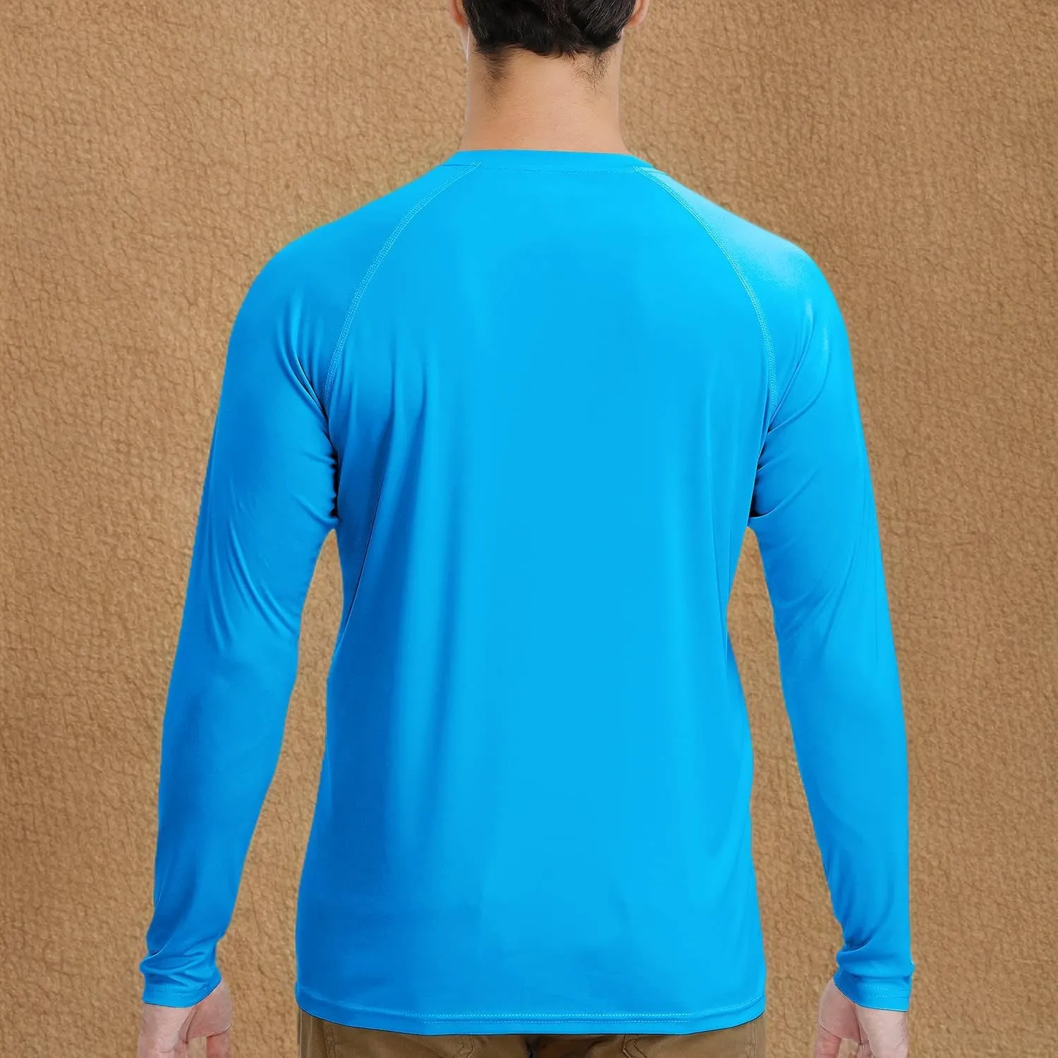 MOHEEN Men's Long Sleeve Rashguard UPF 50  Sun Shirts Quick Dry Hiking Fishing Swim T-Shirt M-3XL