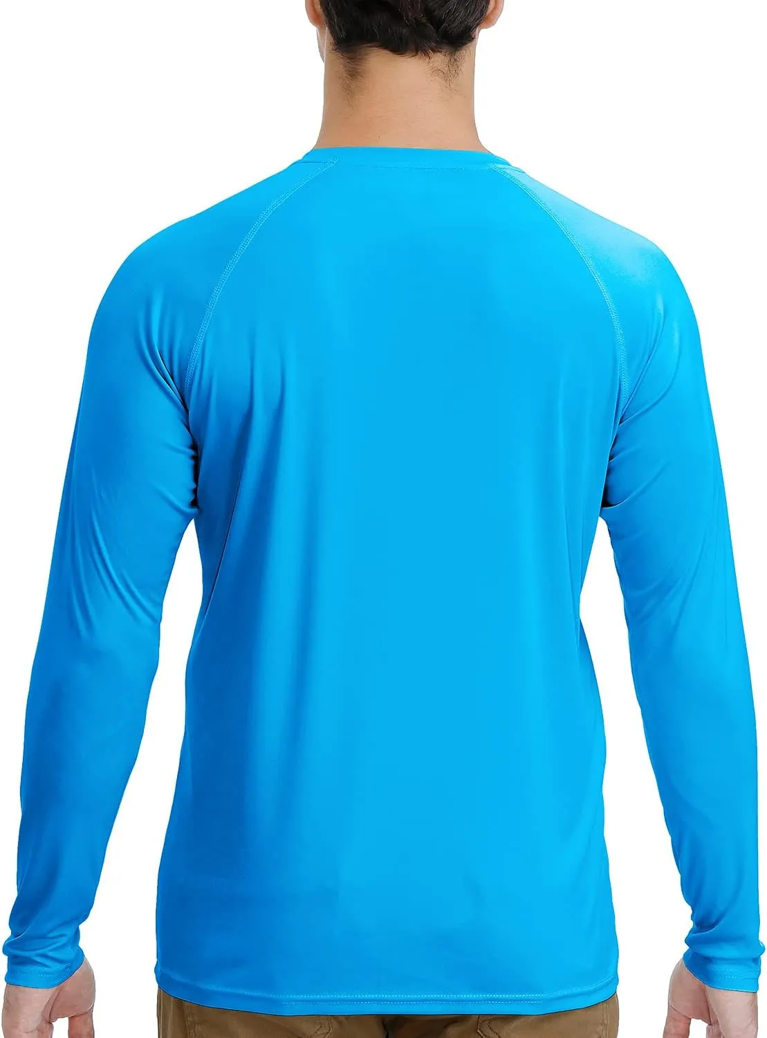 MOHEEN Men's Long Sleeve Rashguard UPF 50  Sun Shirts Quick Dry Hiking Fishing Swim T-Shirt M-3XL