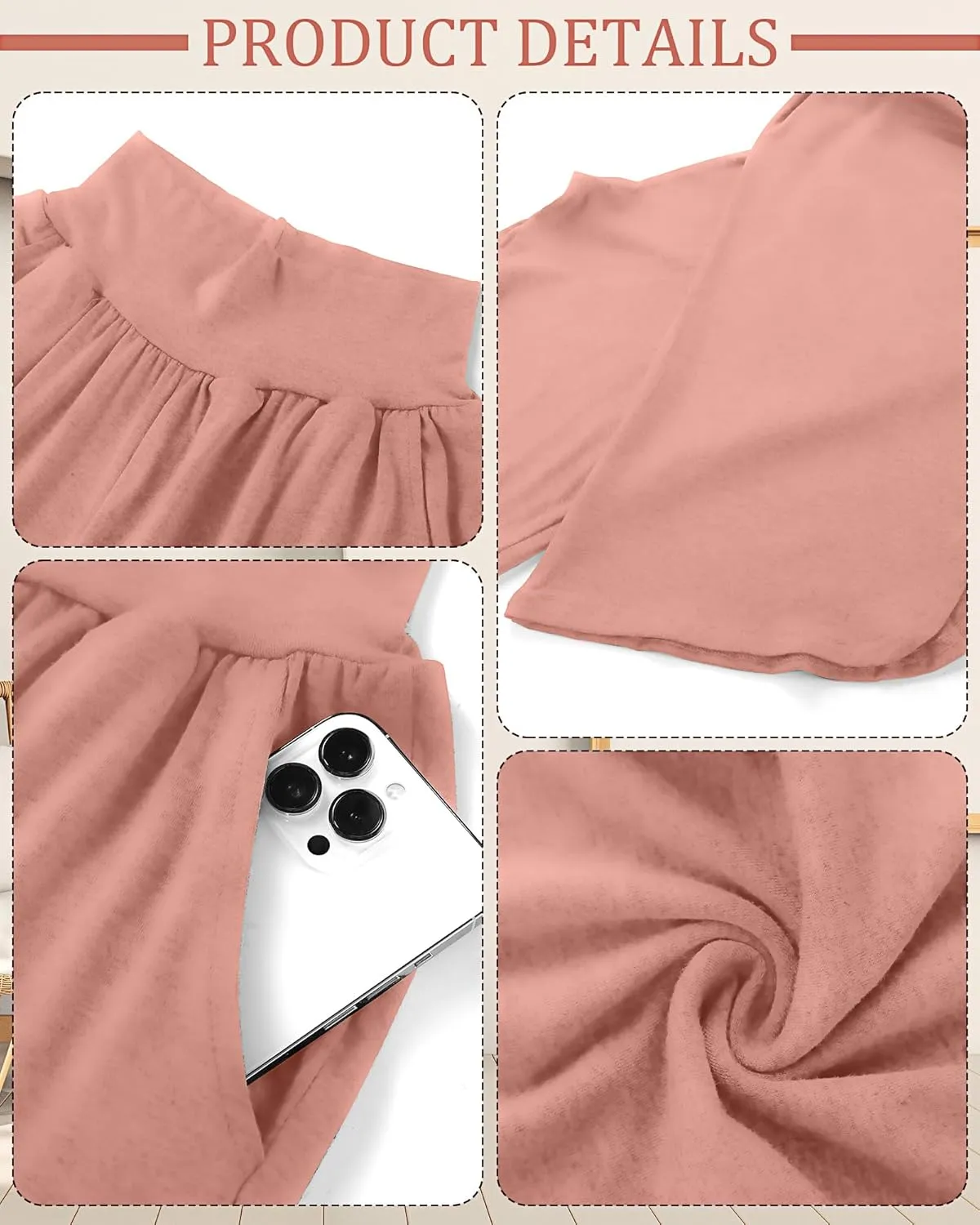 Neer 3 Pcs Women's Wide Leg Yoga Pant High Waisted Casual Loose Comfy Sweatpants Lounge Workout Joggers for Women with Pocket