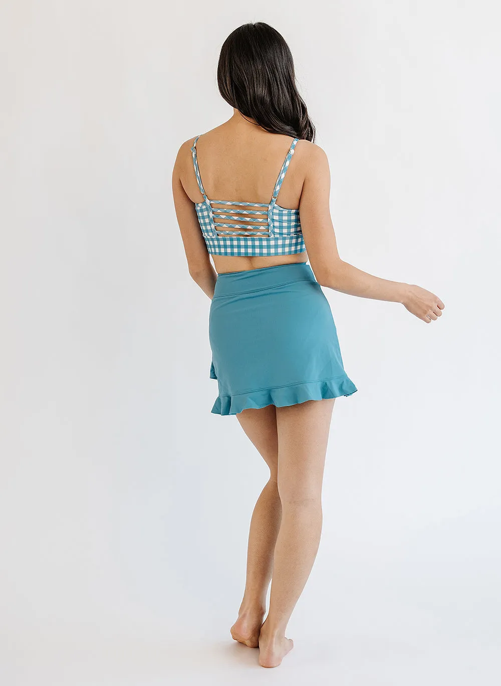 Ocean Gingham Cage Bralette