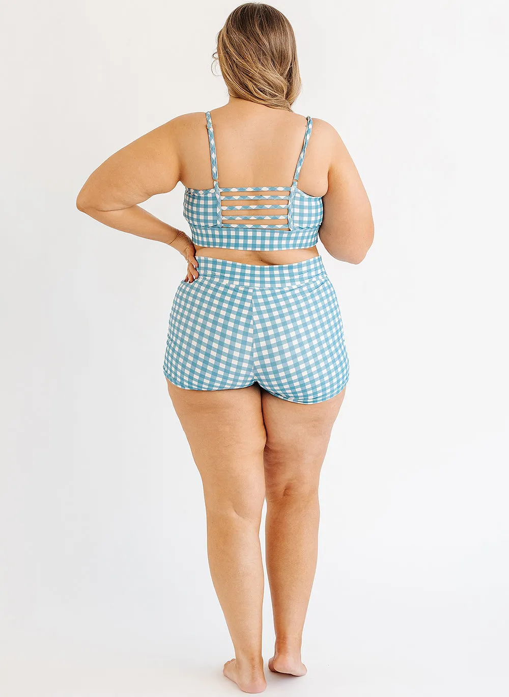 Ocean Gingham Cage Bralette