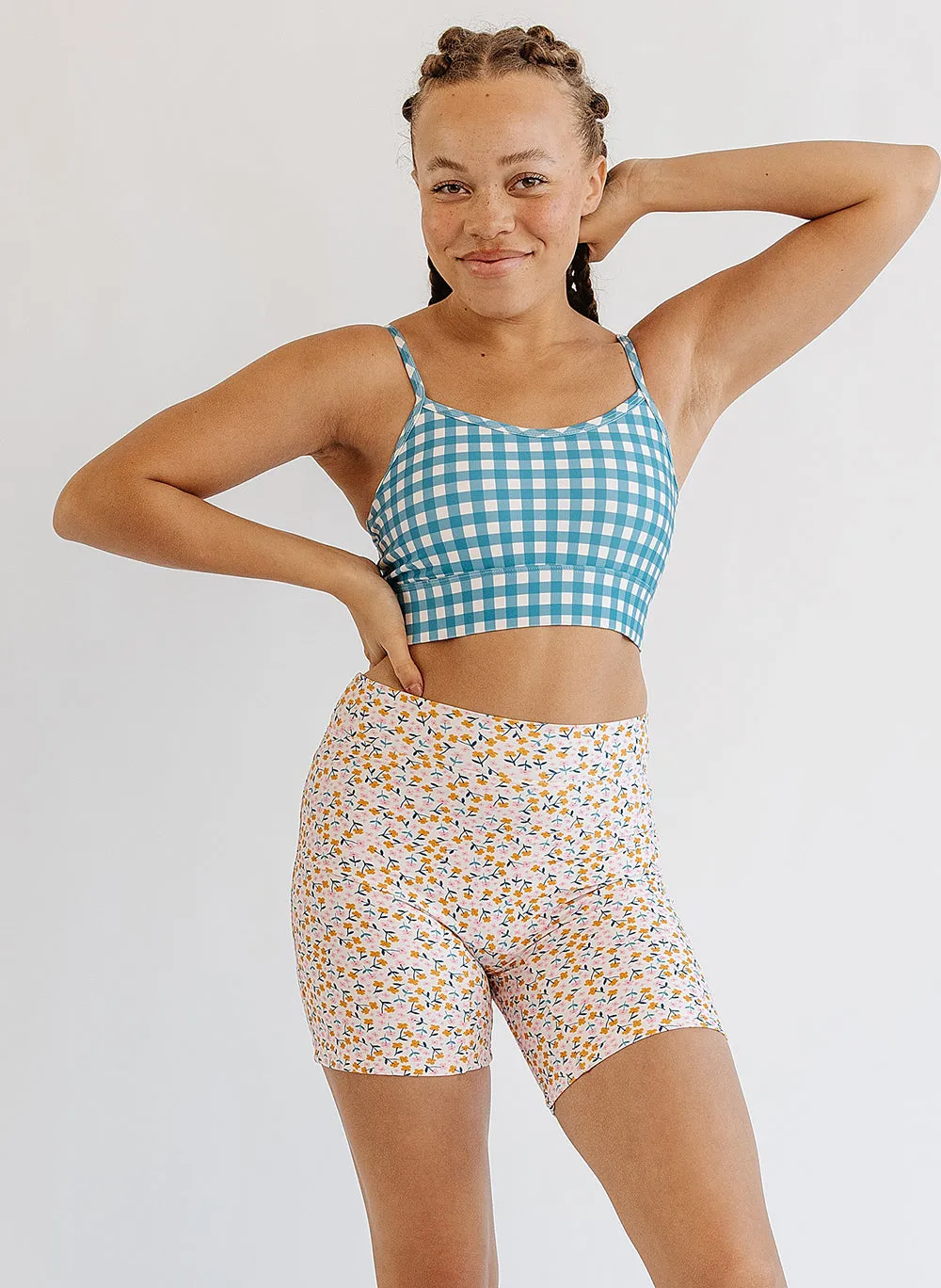 Ocean Gingham Cage Bralette