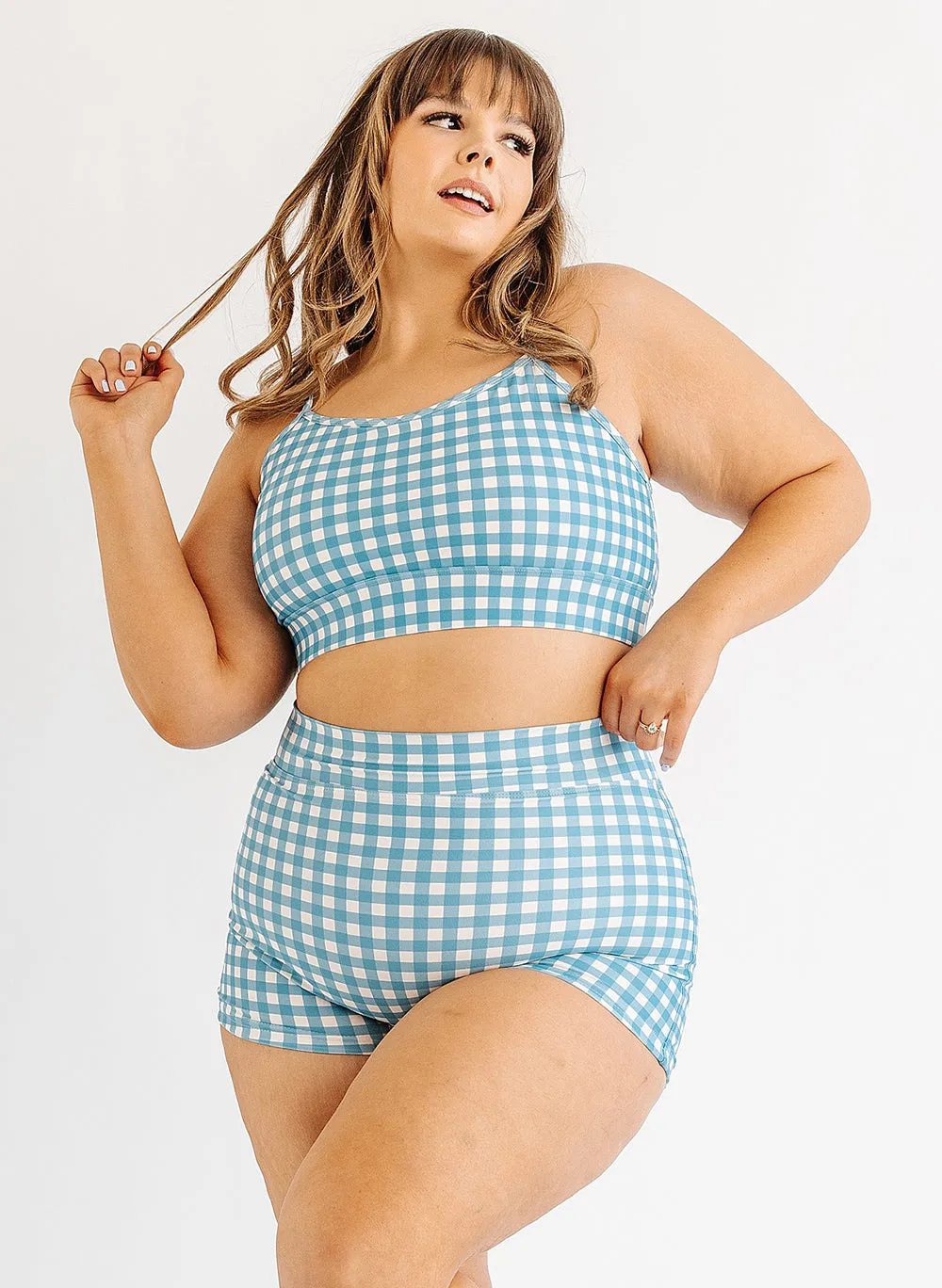 Ocean Gingham Cage Bralette