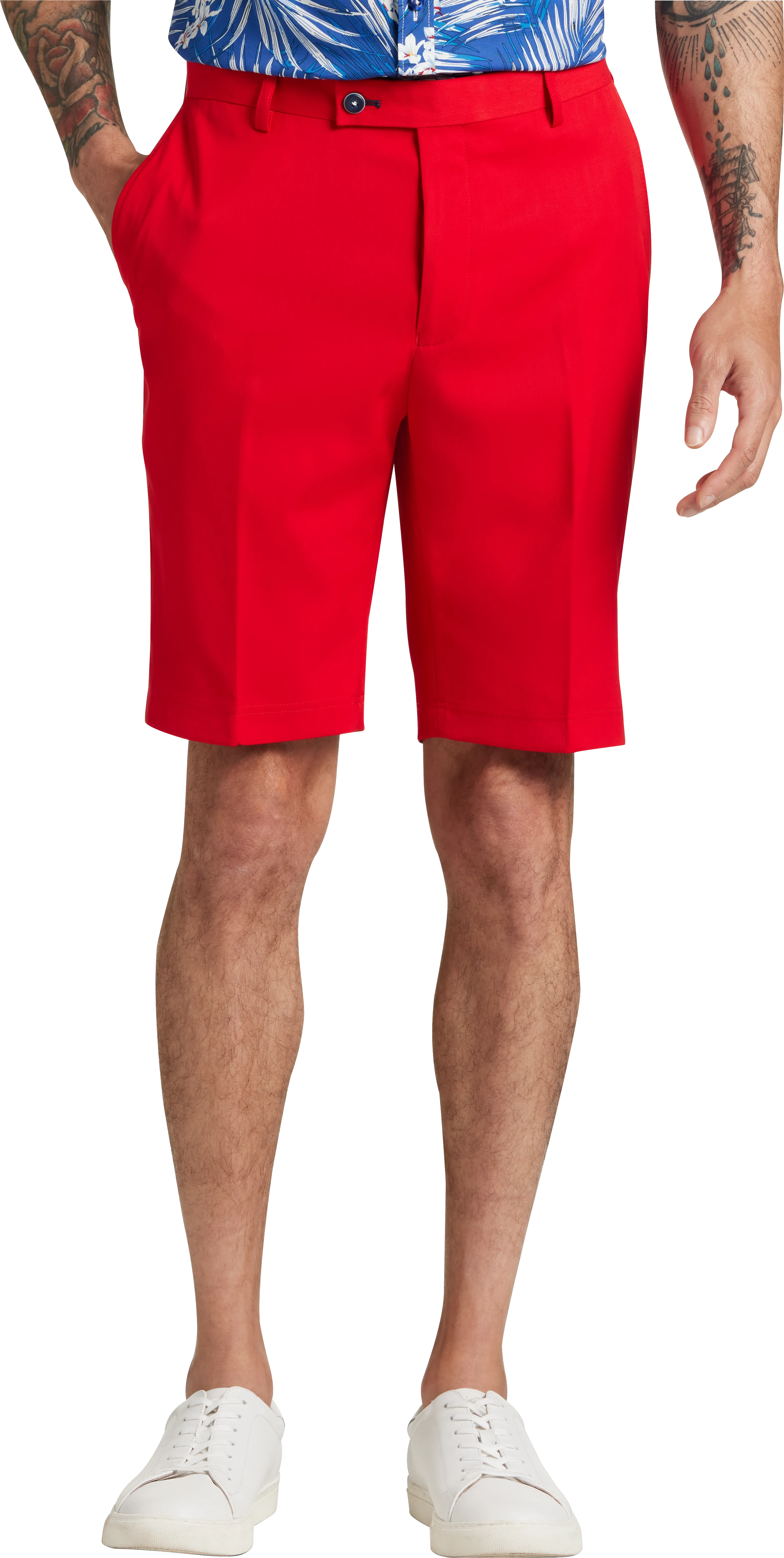 Paisley and Gray Mens Slim Fit Shorts
