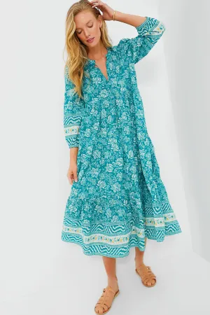 Palmetto Bouquet Long Sleeve Salty Paloma Caftan