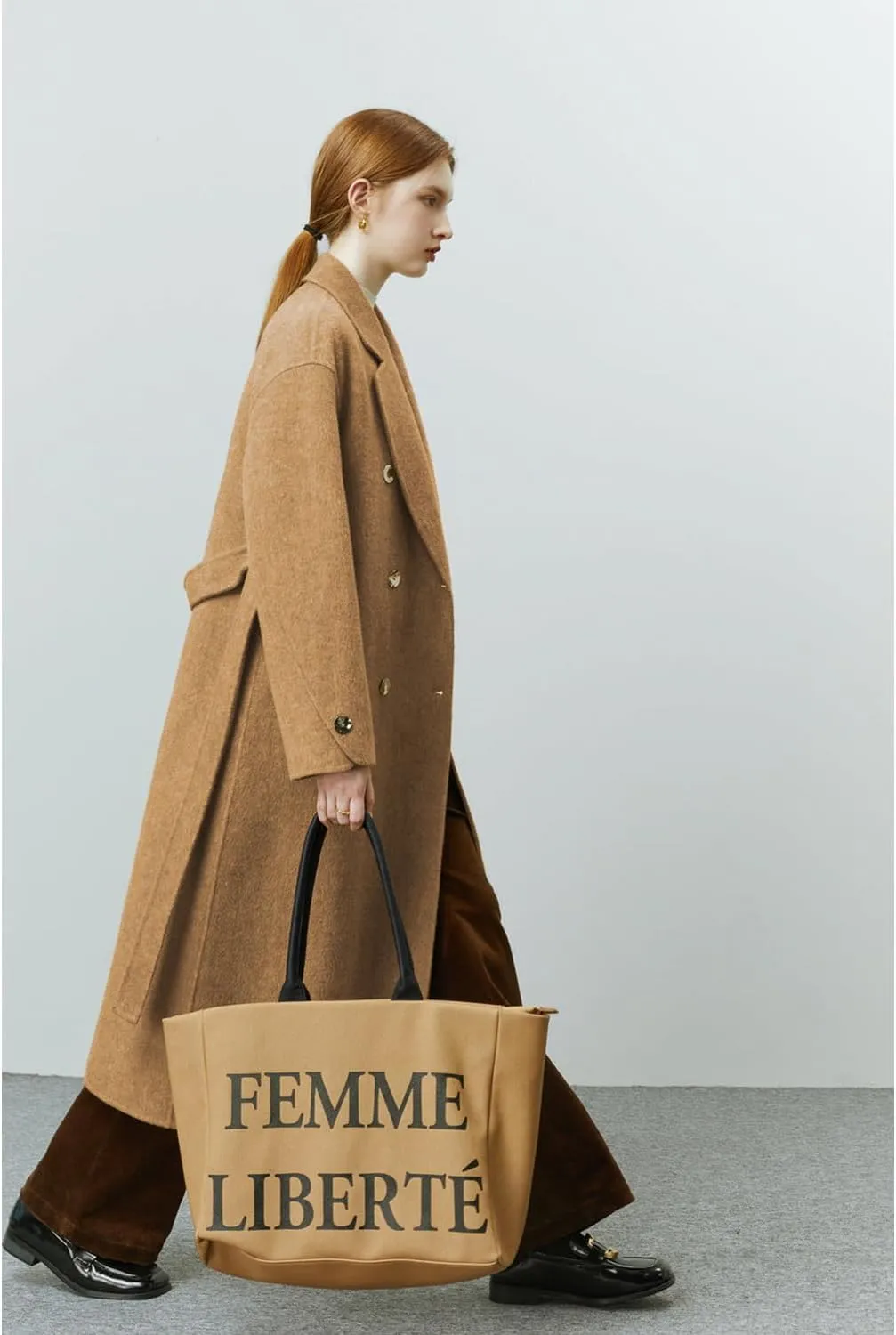 Peaceglad Womens Pea Coats Fall Long Trench Coat Double Breasted Lapel Belted Peacoat
