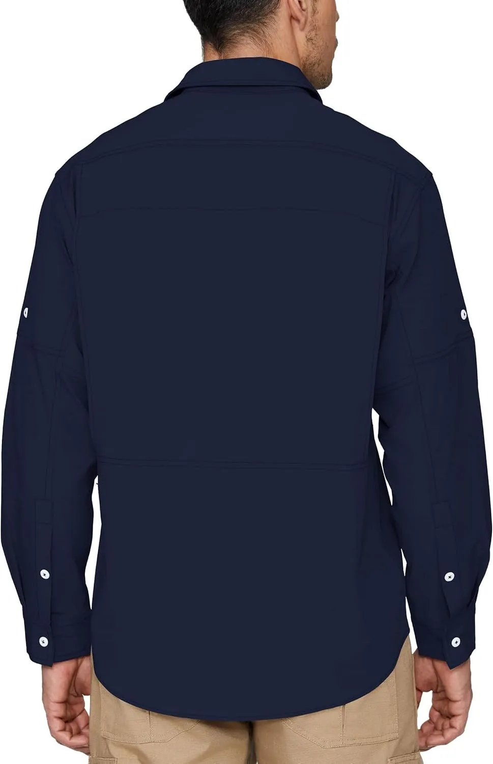 PIQIDIG Men's Long Sleeve Sun Protection Shirts UPF 50  Quick Dry Button Down Shirts Hiking Fishing Camping Travel Work