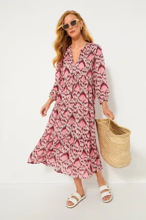 Poppy Ikat Long Sleeve Salty Paloma Caftan