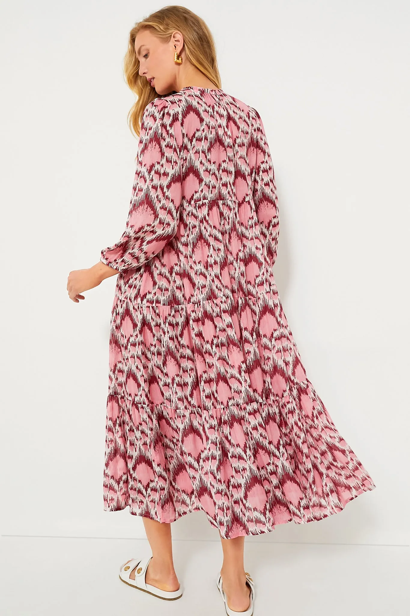 Poppy Ikat Long Sleeve Salty Paloma Caftan