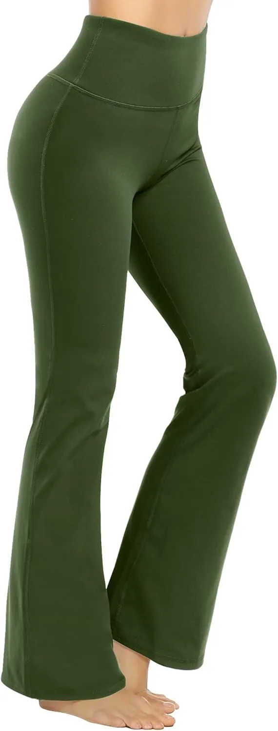 Promover Bootcut Yoga Pants for Women High Waist Dress Pants Flare Leggings 29" 31" 33" Workout Pant for Casual Work