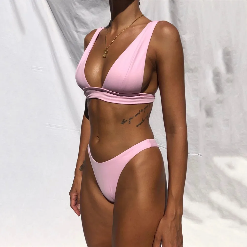 Push Up Padded High Cut Bikini
