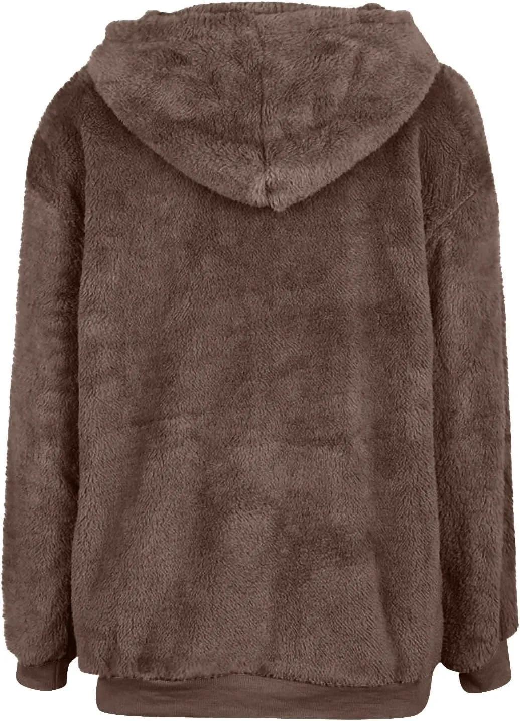 Quarter Zip Pullover Women Baggy Fleece Zipper Hoodie Comfy Cotton Drawstring Sherpa Sweatshirts Pullover Winter Coat