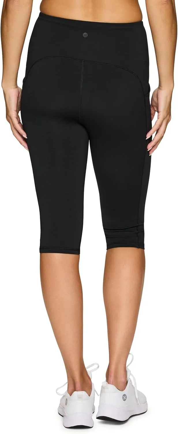 RBX Active Women's Squat Proof Training Capri, Moisture Wicking High Impact Ultra Cropped Capri Legging with Pockets