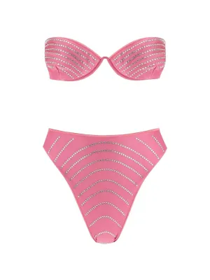 Rhinestone Balconette Bikini