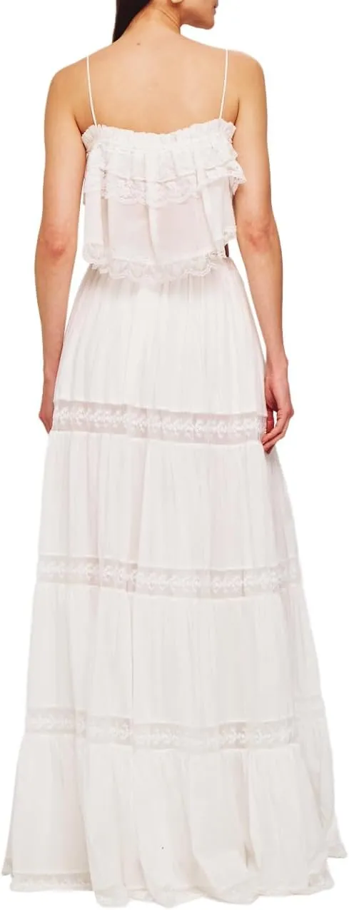 Ronny Kobo Women's Lace and Cotton Maxi Garda Skirt