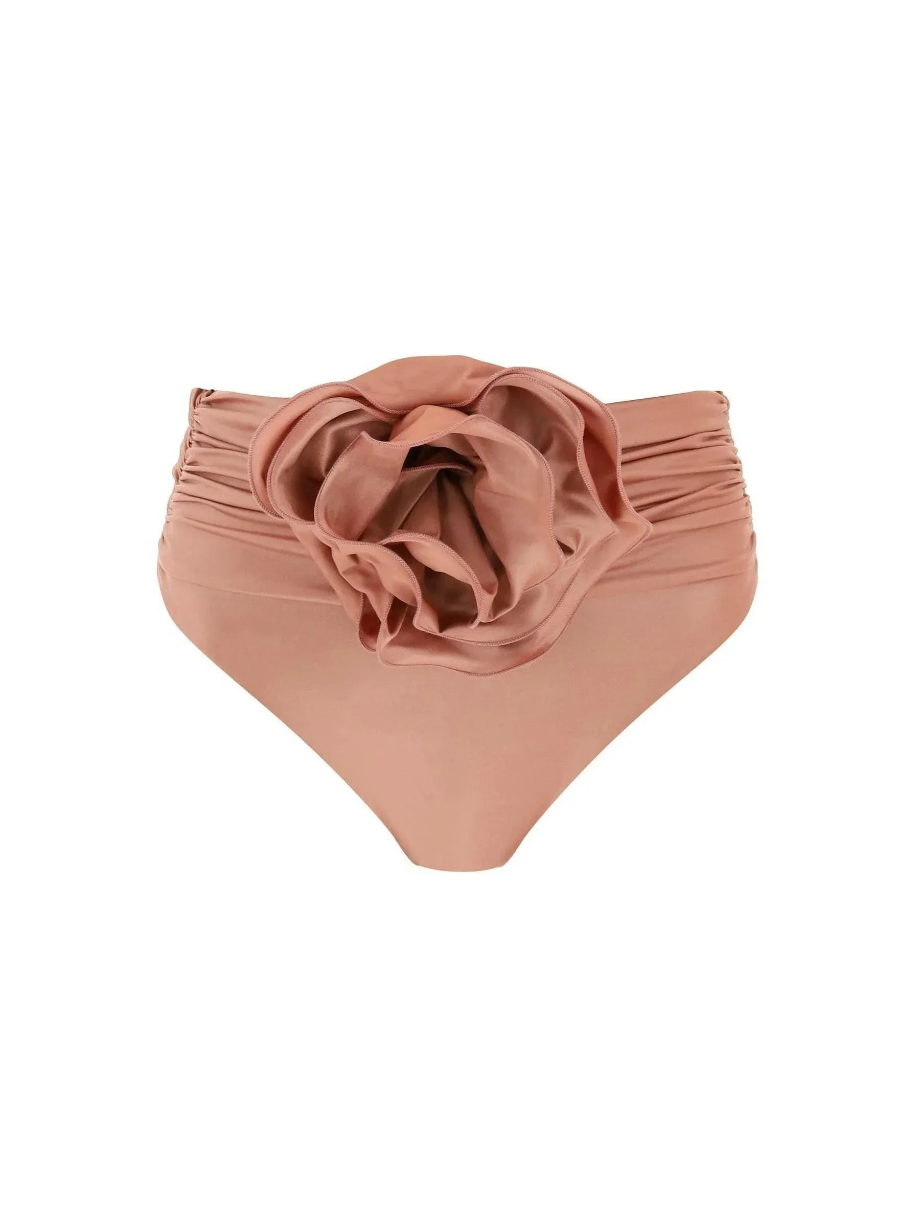 Rose Appliqué High-Rise Bikini Bottoms