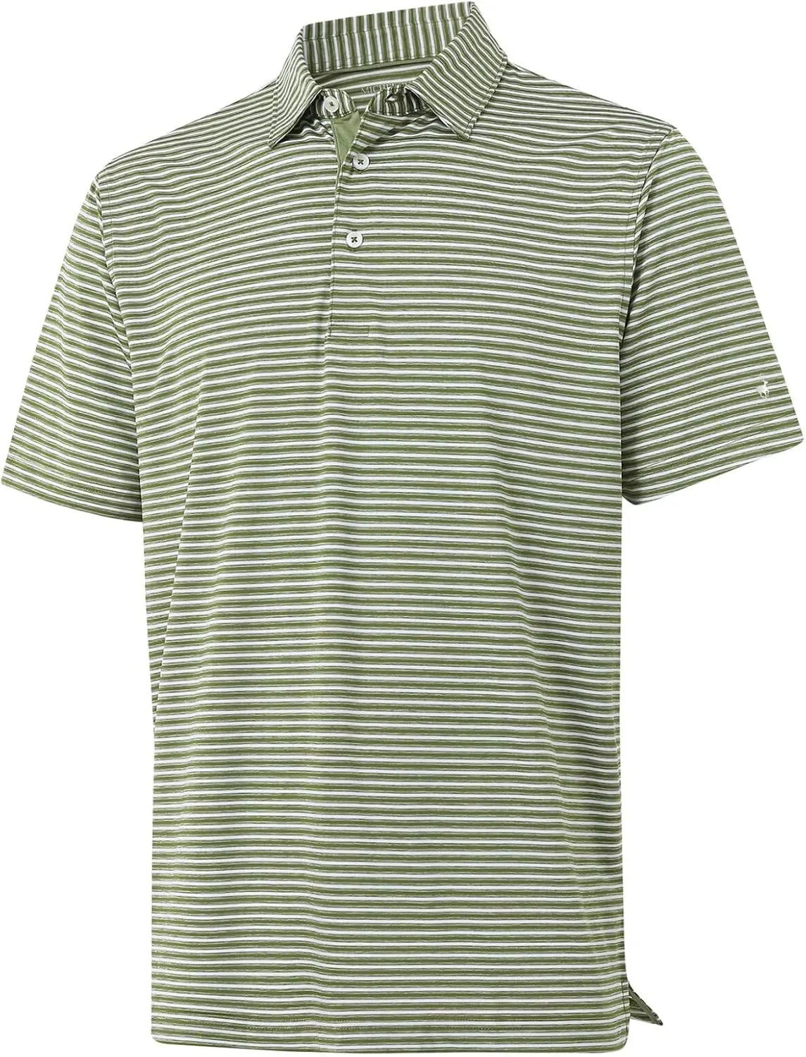 Rouen Golf Shirts for Men Moisture Wicking Lightweight Dry fit Performance Sports Stripe Collared Golf Polo Shirts for Men