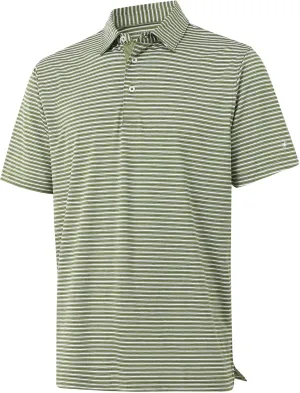 Rouen Golf Shirts for Men Moisture Wicking Lightweight Dry fit Performance Sports Stripe Collared Golf Polo Shirts for Men