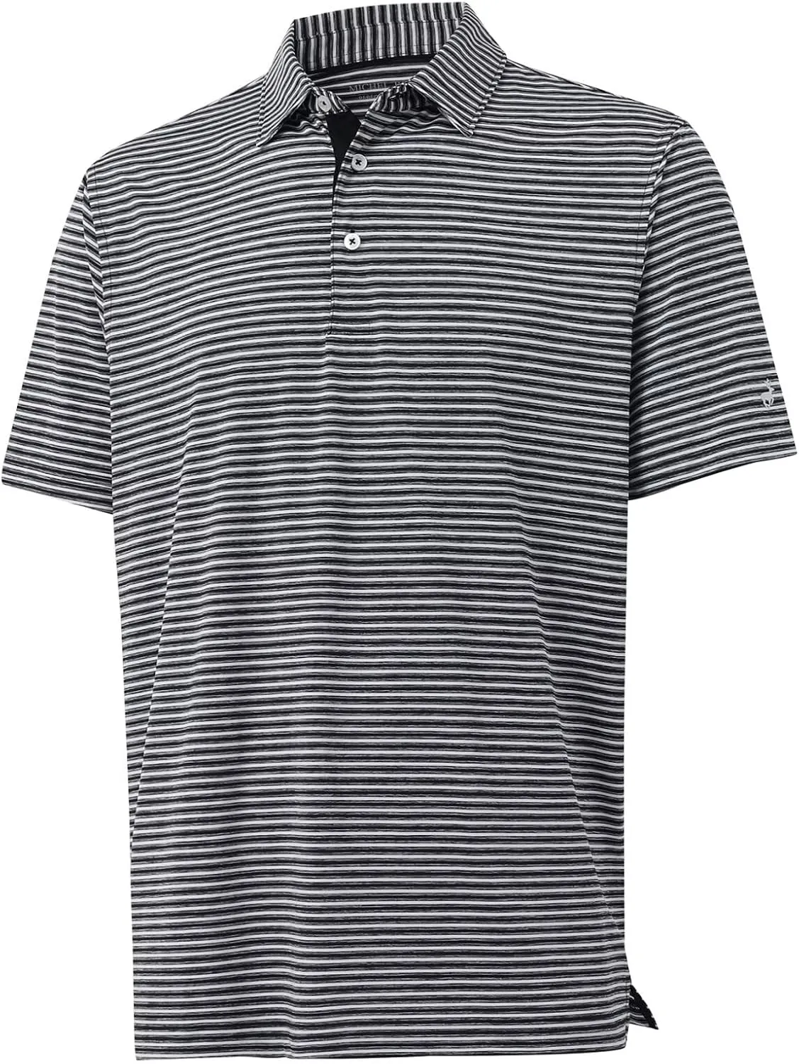 Rouen Golf Shirts for Men Moisture Wicking Lightweight Dry fit Performance Sports Stripe Collared Golf Polo Shirts for Men