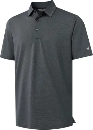 Rouen Mens Golf Shirts Short Sleeve Quick Dry Breathable Active Heather Jacquard Regular Fit Casual Polo Shirts for Men