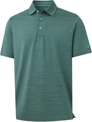 Rouen Polo Shirts for Men Dry Fit Performance Moisture Wicking Casual Jacquard Heather Collared Mens Golf Shirts Short Sleeve