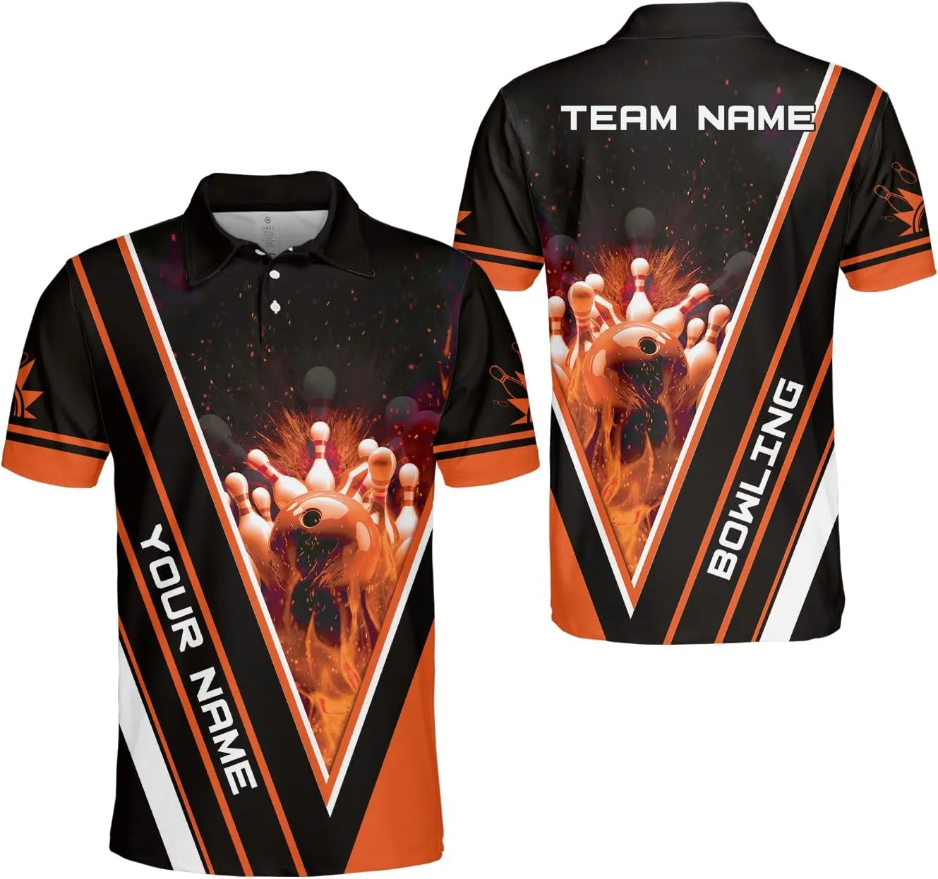 Royal Fight Personalized Bowling Polo Shirts 3D Custom Bowling Polo Shirt Bowling Shirts for Team Gift for Bowling Lover