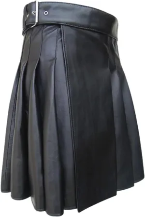 Scottish Kilts for Men, Mens Vintage Gothic Punk Pleated Skirts Classic Faux Leather Utility Kilt Scottish Kilt for Men