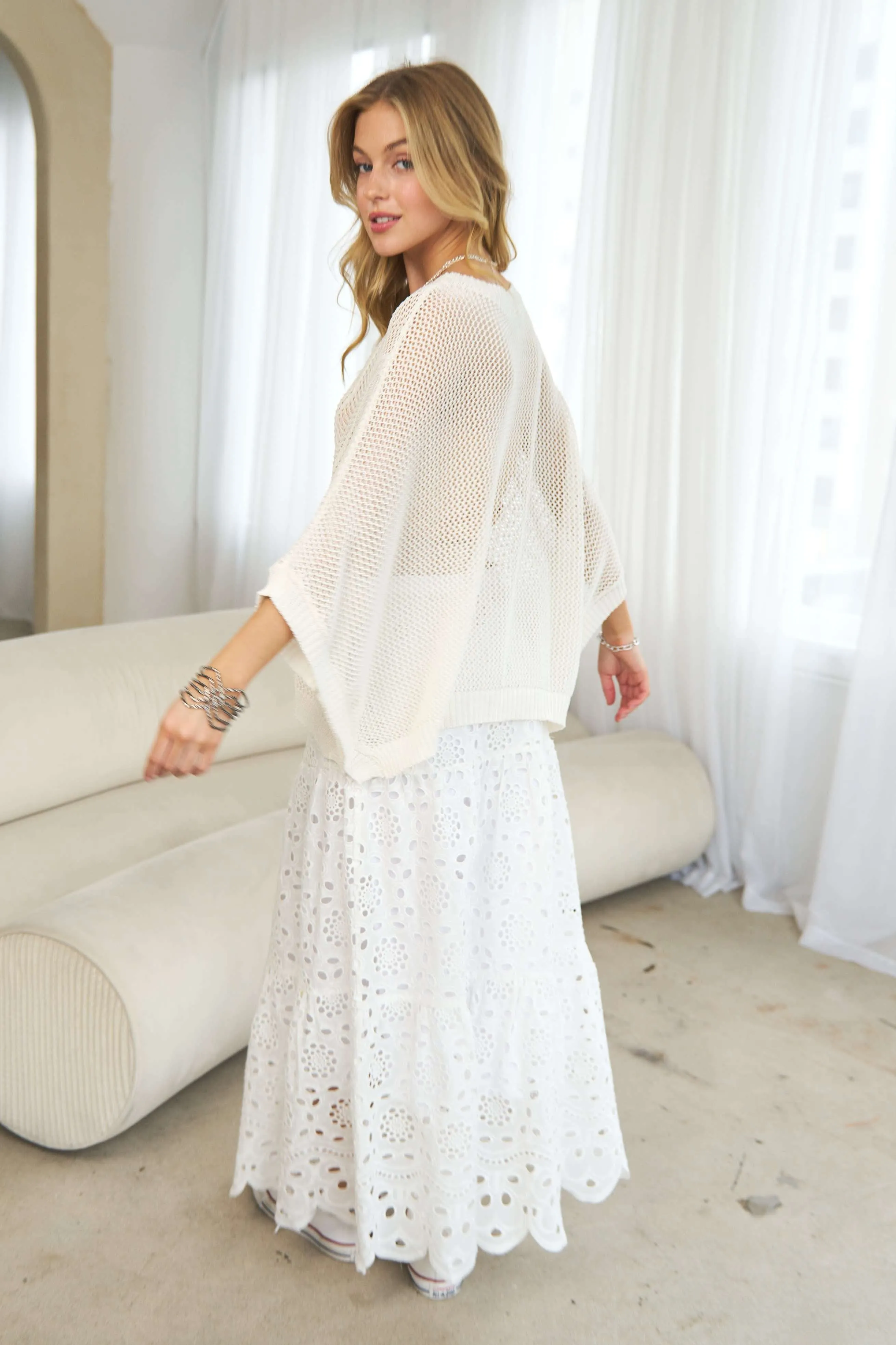 Send a Message Mesh Sweater