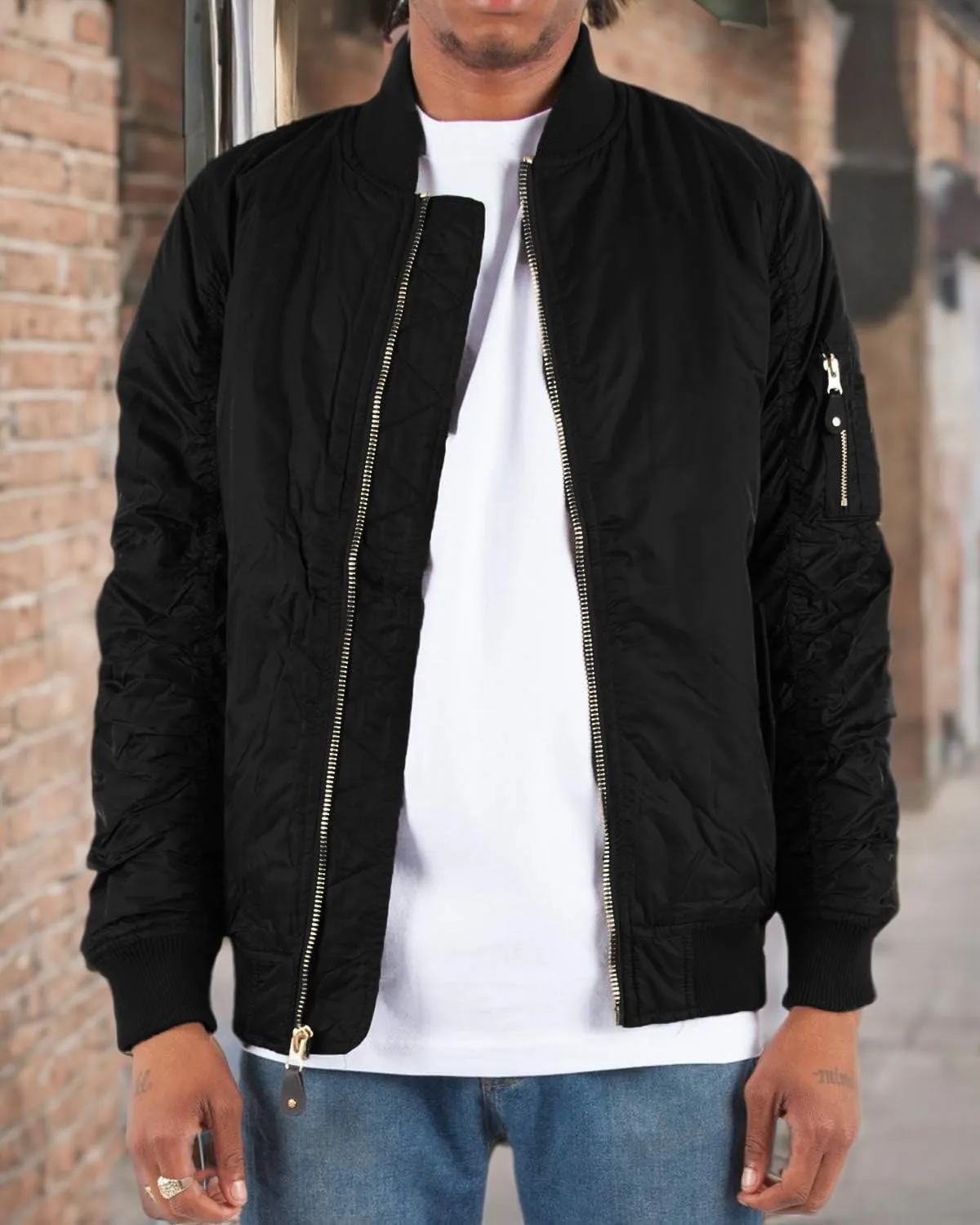 Shaka Wear Men's Flight Jackets  Casual MA-1 Bomber Coat Windbreaker Full Zip Fully Lined Regular and Bigs S~3XL