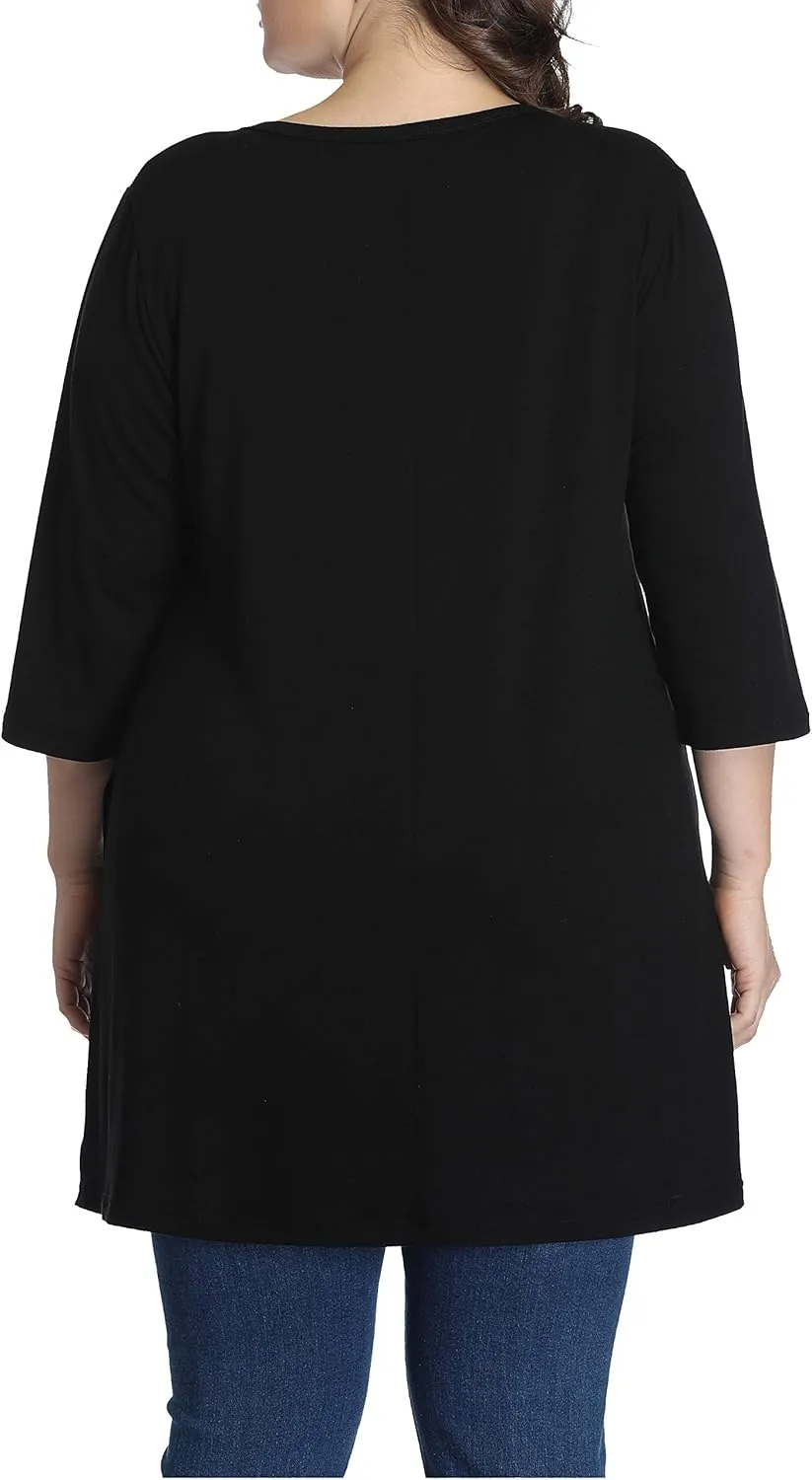 Shiaili Heather Plus Size Tunic Tops for Women Long Flowy Shirts for Leggings