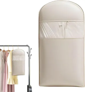Space Saving Hanging Garment Bag with Selfs Compression Zipper, Hangable Space Saver Dustproof Protective, Space Saver Closet Organizers, for Jackets Shirts Sweater