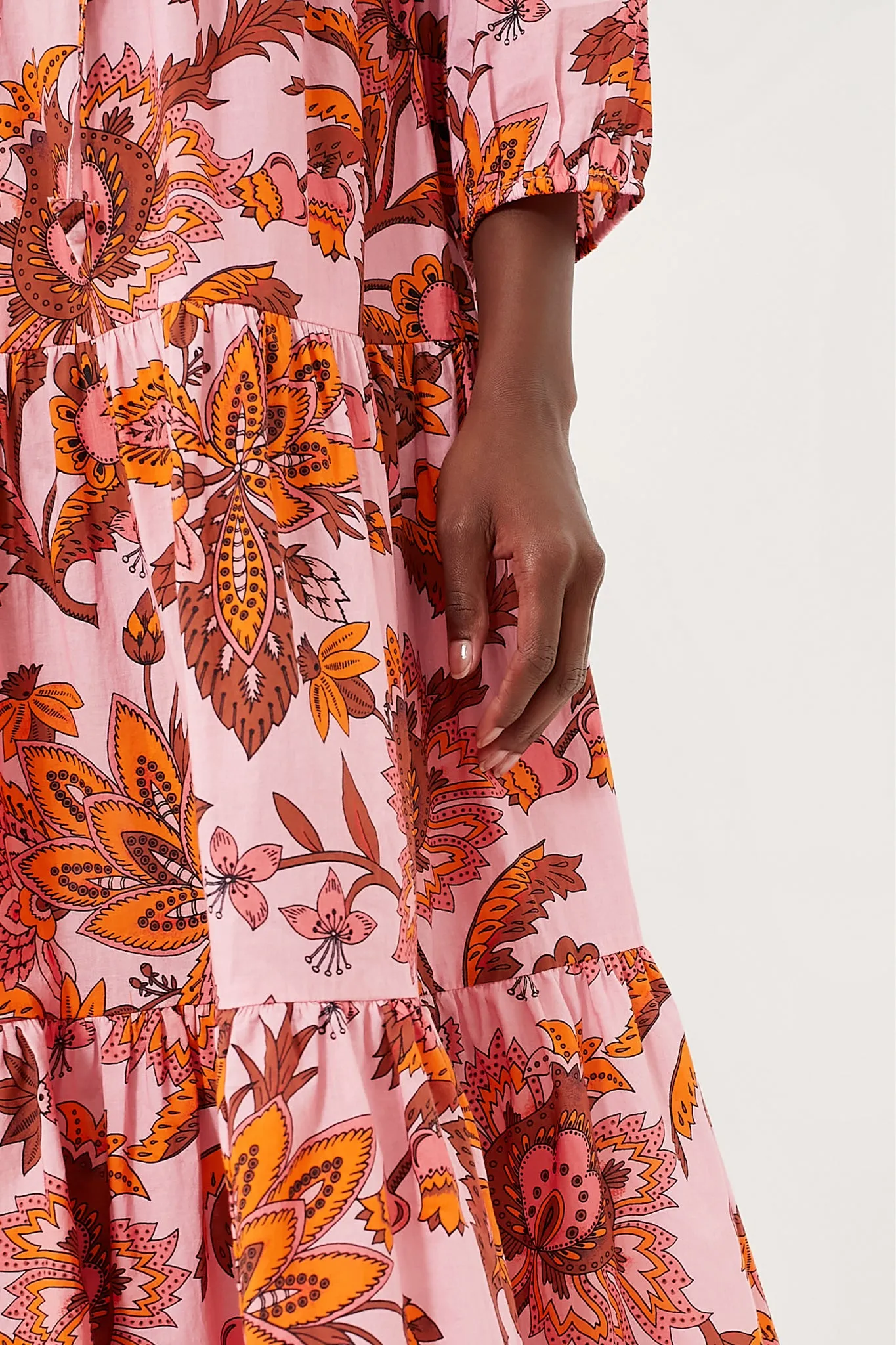 Sunset Chintz Long Sleeve Salty Paloma Caftan