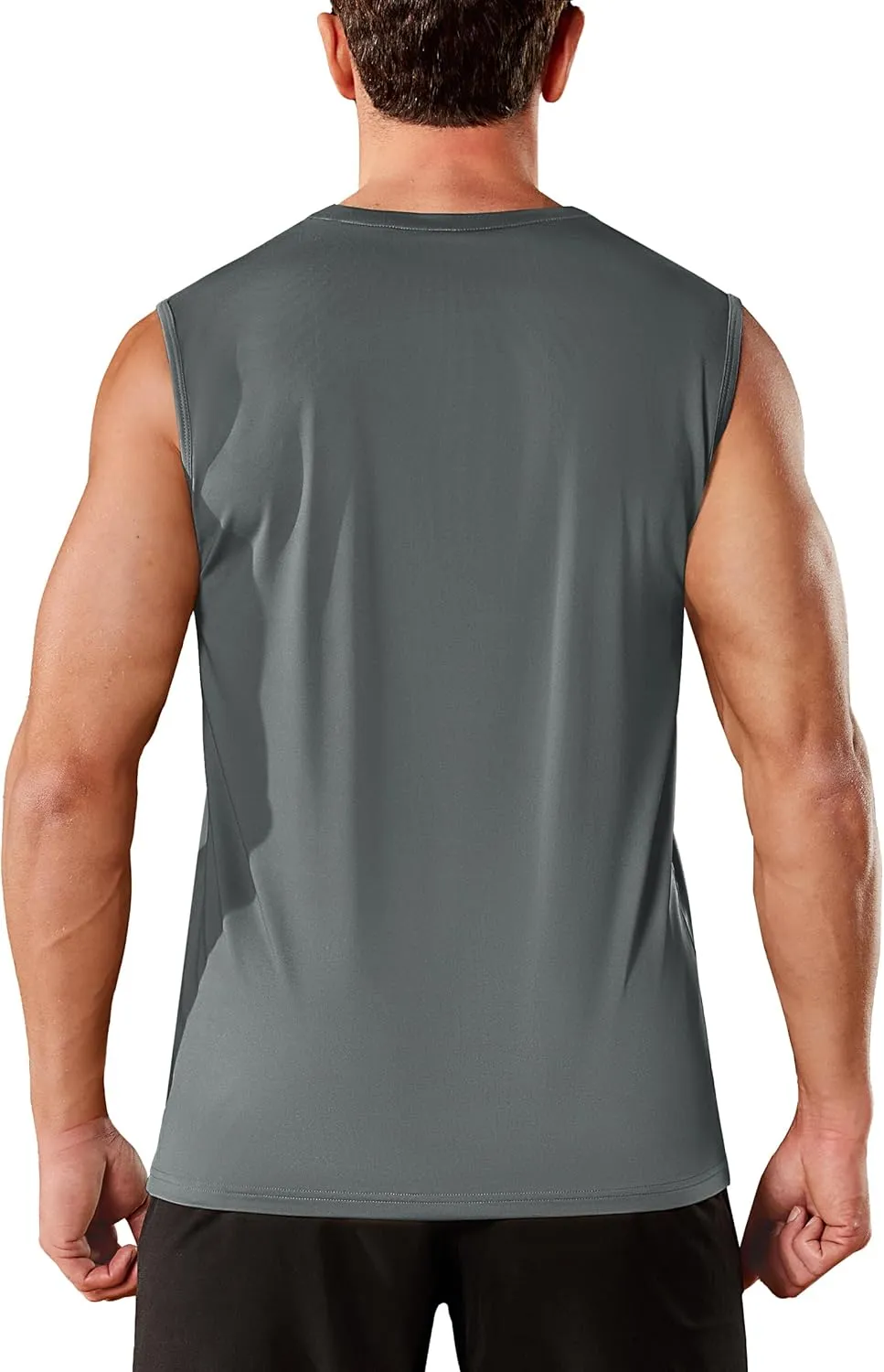 TACVASEN Men's Sleeveless Shirts Quick Dry Tank Tops for Men Sun Protection UPF 50  Athletic Gym Workout Muscle Shirts