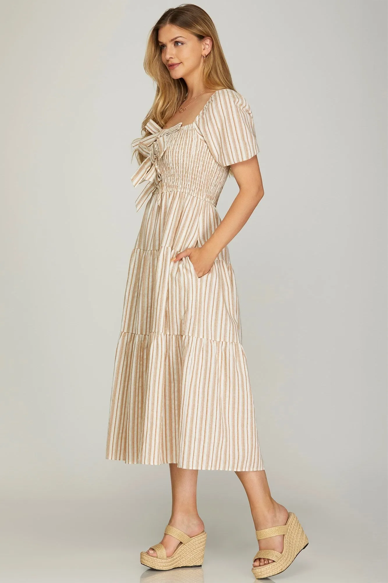The Charming Knots Dress - Taupe