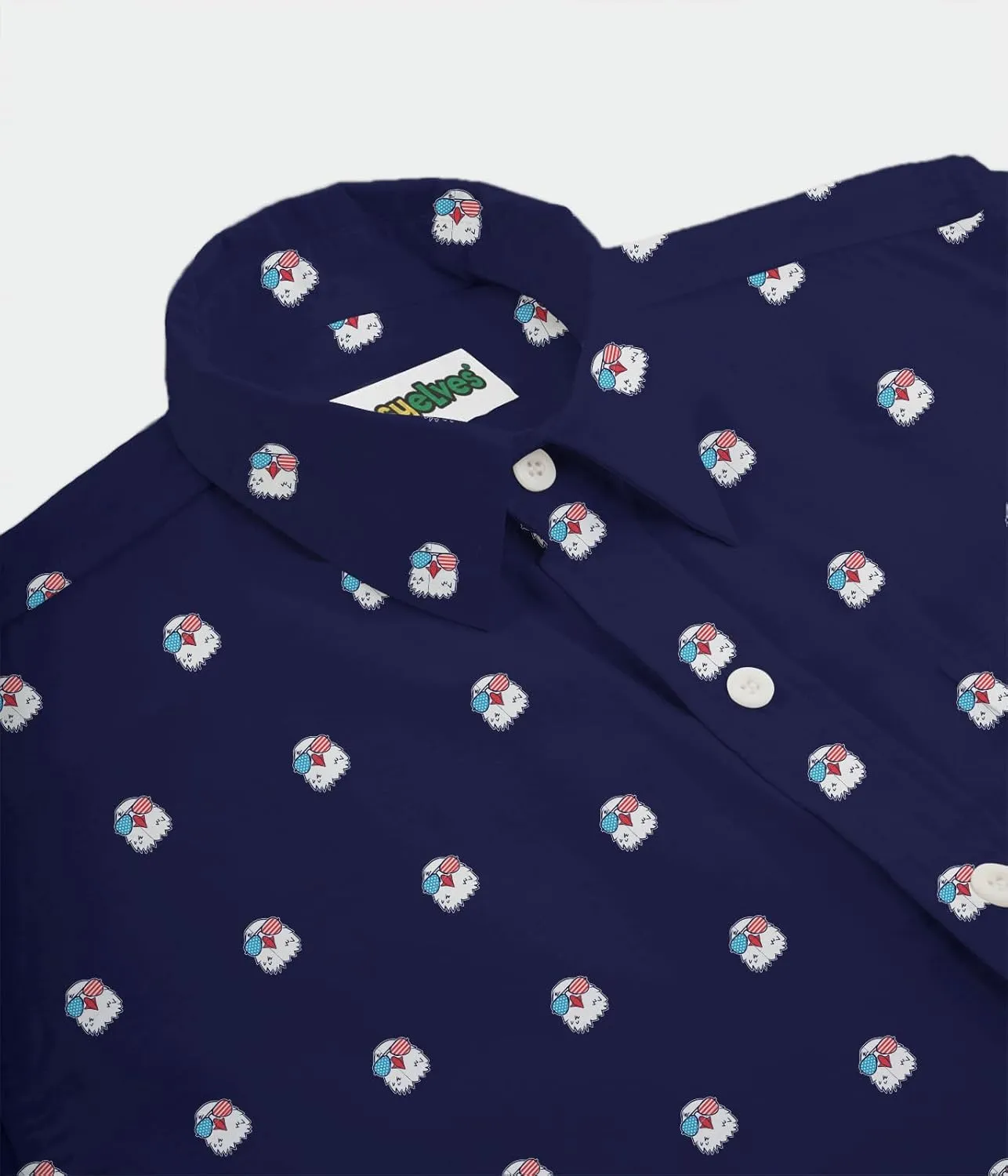 Tipsy Elves Patriotic Shirts for Men - USA Short Sleeve Button Up American Flag Shirts for Men for 4th of July