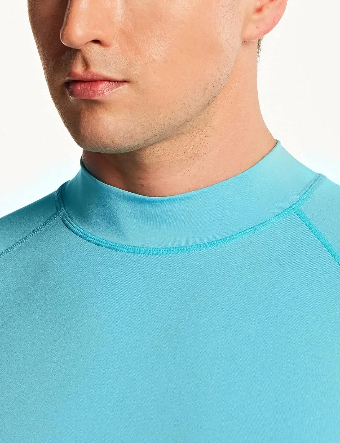 TSLA Men's Rash Guard Swim Shirts, UPF 50  Quick Dry Mid/Short Sleeve Swimming Shirt, UV/SPF Water Surf Shirts