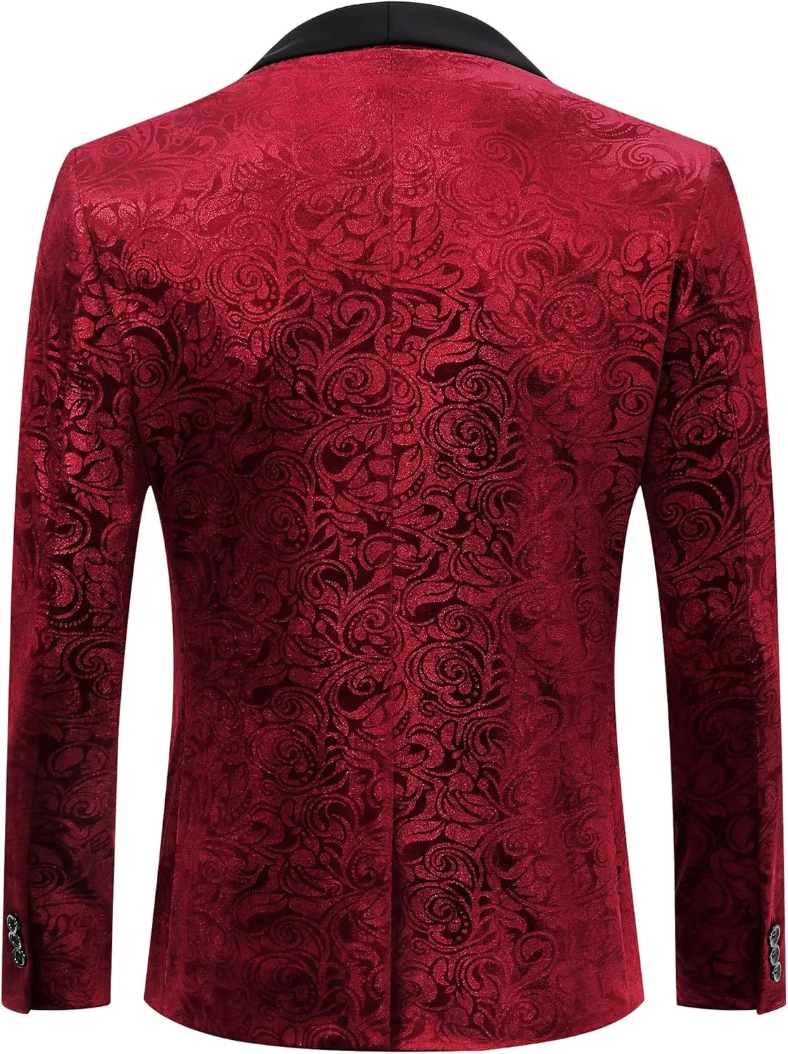 TURETRENDY Mens Floral Tuxedo Suit Jacket Stylish Dinner Blazer Jackets for Wedding Party Prom