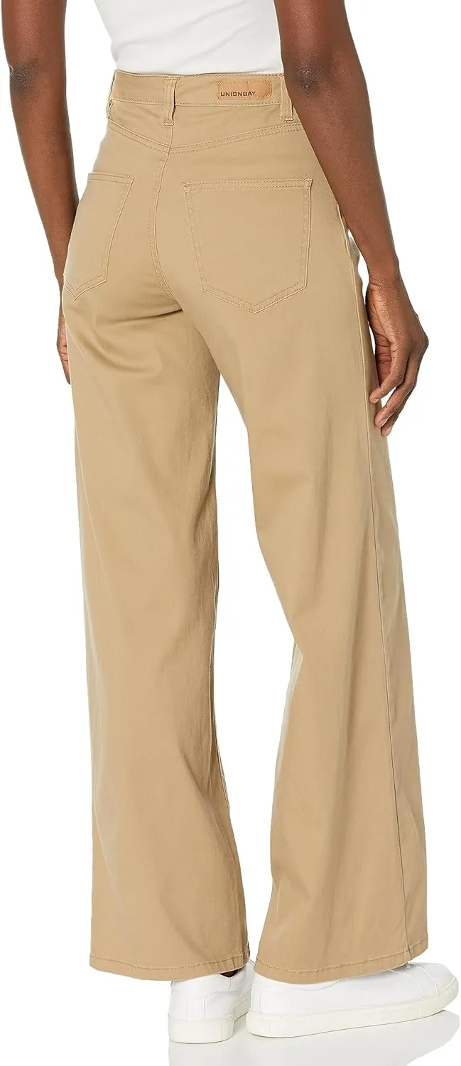 UNIONBAY Women's Sloane Stretch Twill Wide Leg Pant