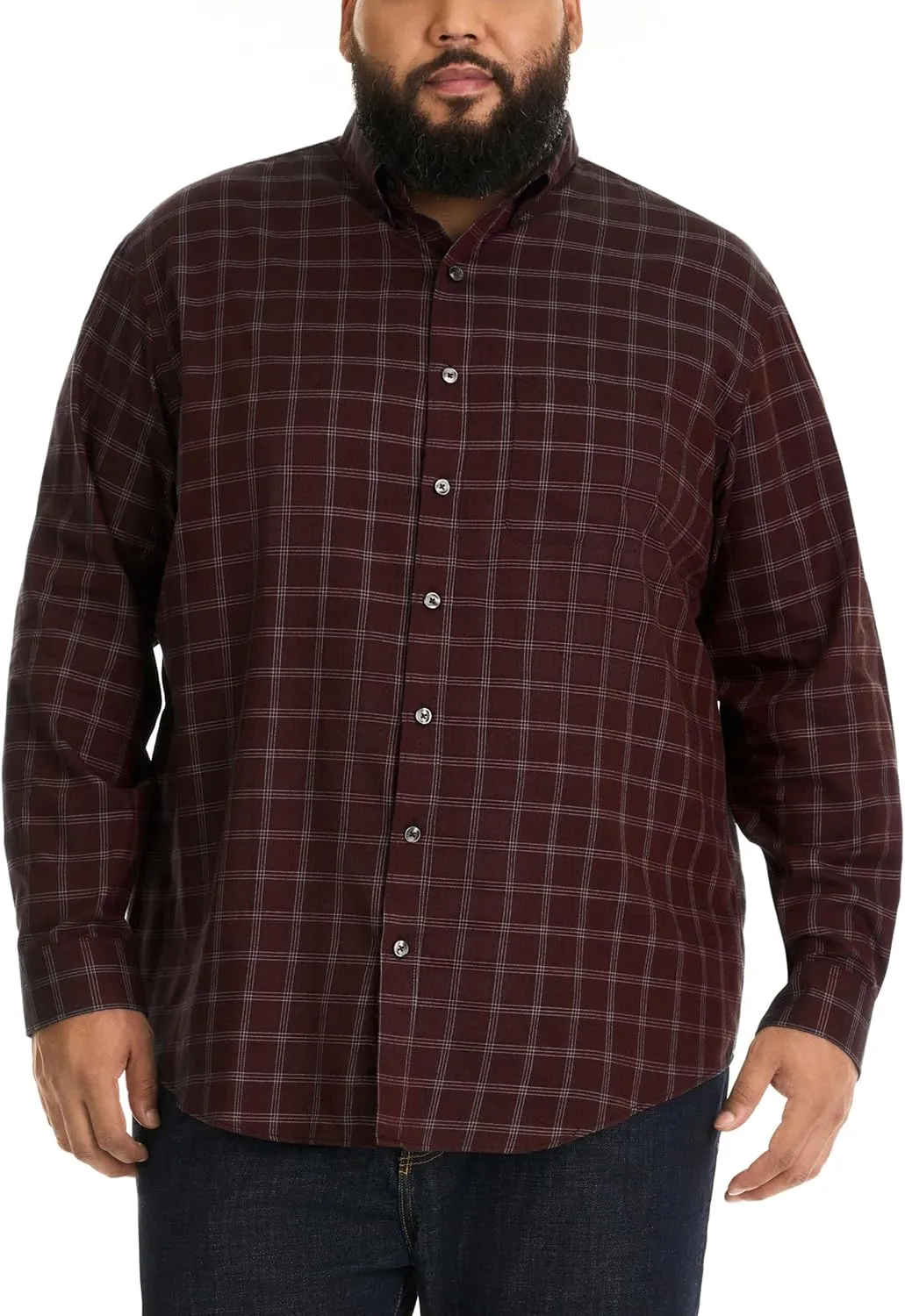 Van Heusen Men's Big and Tall Wrinkle Free Long Sleeve Button Down Shirt