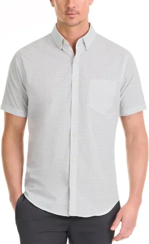Van Heusen Men's Wrinkle Free Short Sleeve Button Down Check Shirt