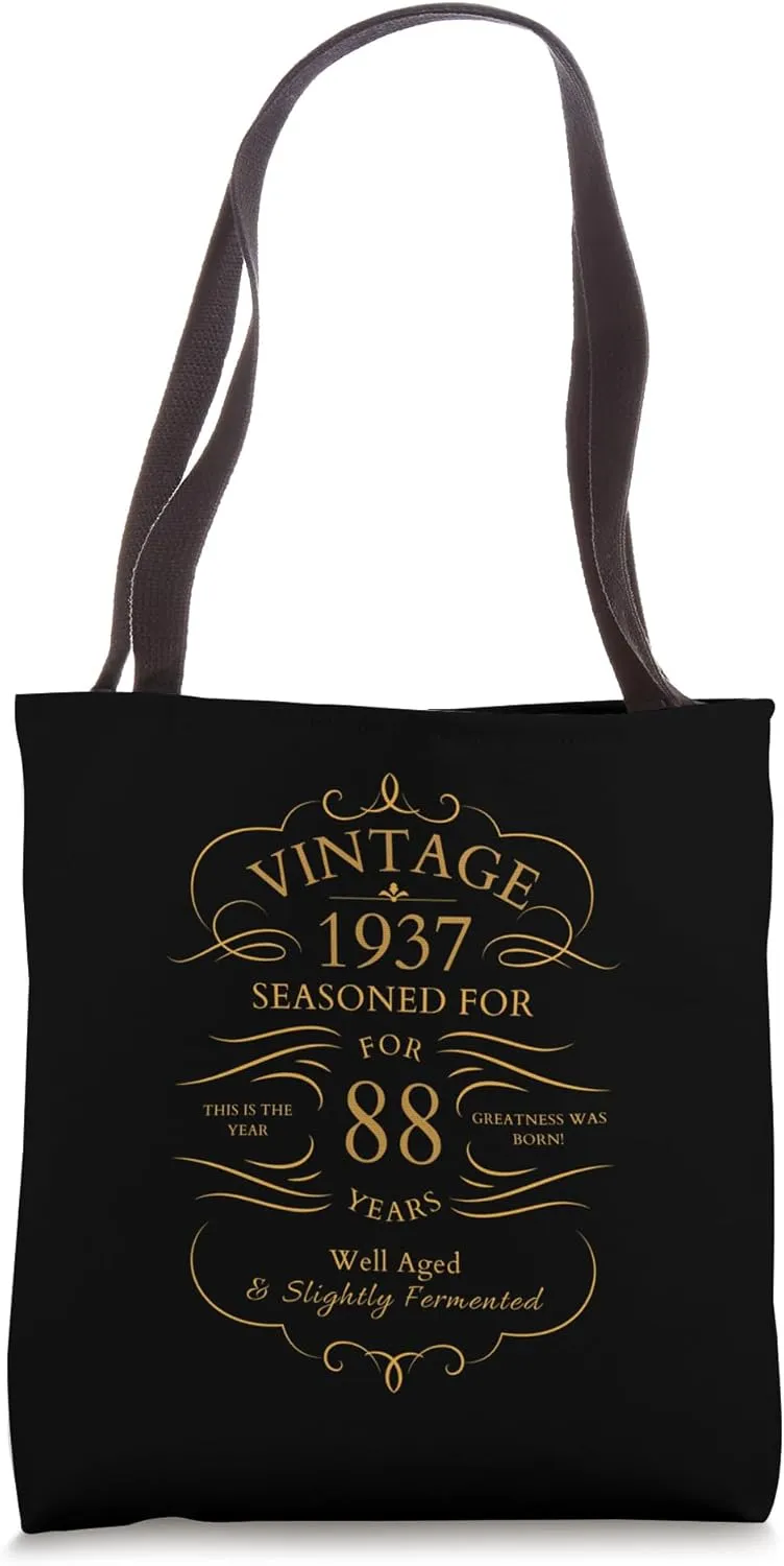 Vintage 1937 88th Birthday for 88 year old Men & Women Tote Bag