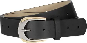VONMELLI Women Leather Belt for Pants Jeans Dresses Ladies Belts with Fashion Gold Silver Buckle