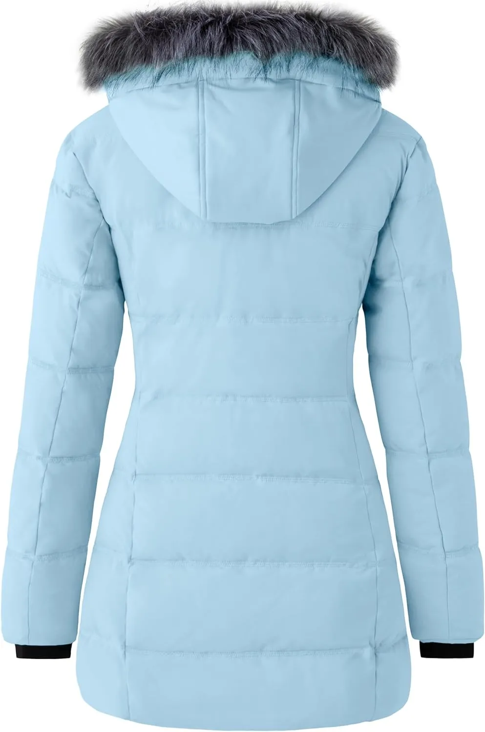 wantdo Women's Recycled Puffer Jackets Warm Winter Coats Long Winter Jacket Puffy Coat