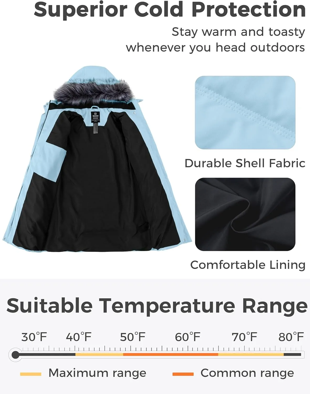 wantdo Women's Recycled Puffer Jackets Warm Winter Coats Long Winter Jacket Puffy Coat