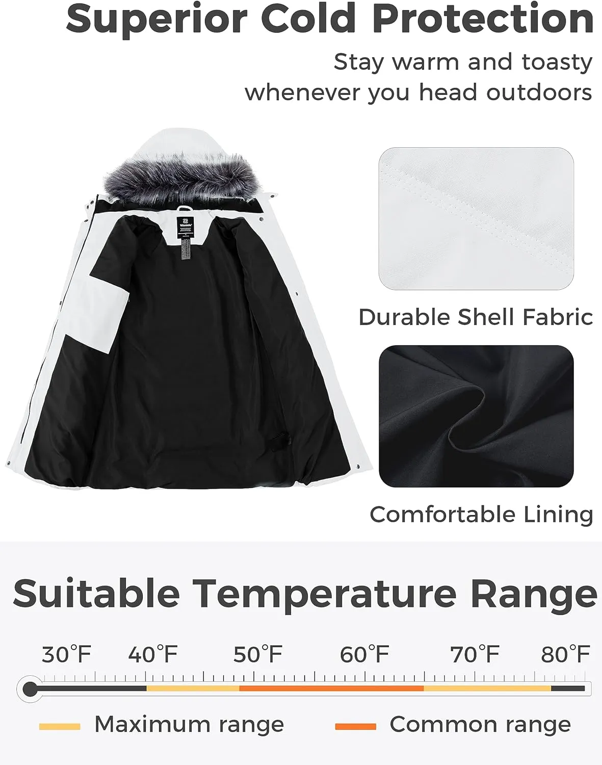 wantdo Women's Recycled Puffer Jackets Warm Winter Coats Long Winter Jacket Puffy Coat